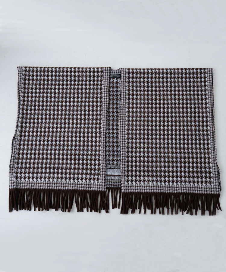 CUBE SUGAR(キューブシュガー) |【秋冬新作】千鳥格子 フリンジ ショール