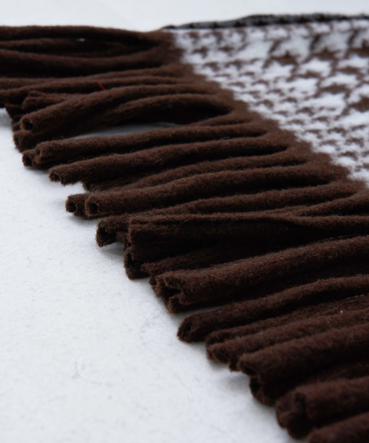 CUBE SUGAR(キューブシュガー) |【秋冬新作】千鳥格子 フリンジ ショール