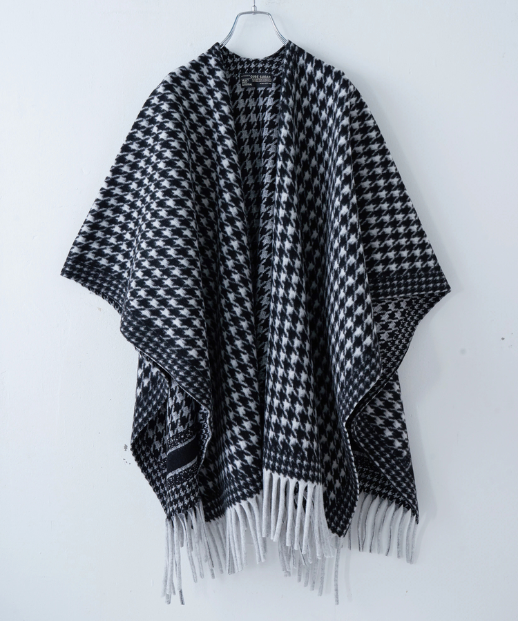 CUBE SUGAR(キューブシュガー) |【秋冬新作】千鳥格子 フリンジ ショール