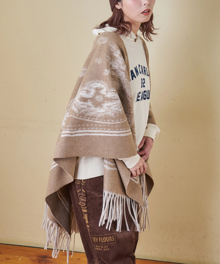 CUBE SUGAR(キューブシュガー) |【秋冬新作】ペイズリー柄 フリンジ ショール