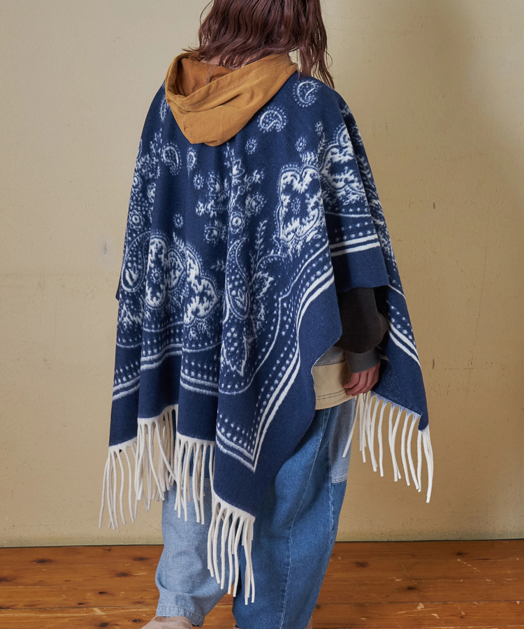 CUBE SUGAR(キューブシュガー) |【秋冬新作】ペイズリー柄 フリンジ ショール