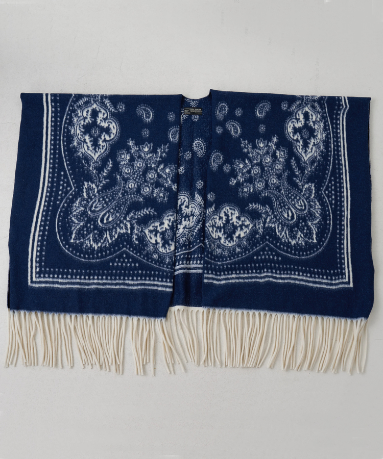 CUBE SUGAR(キューブシュガー) |【秋冬新作】ペイズリー柄 フリンジ ショール