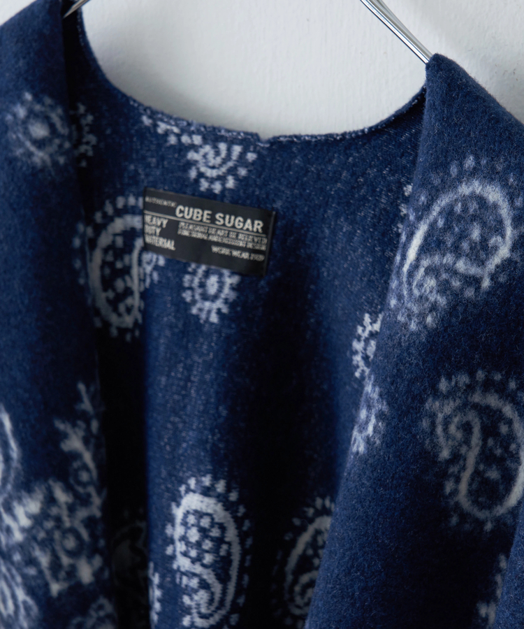 CUBE SUGAR(キューブシュガー) |【秋冬新作】ペイズリー柄 フリンジ ショール