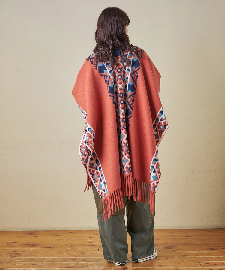 CUBE SUGAR(キューブシュガー) |【秋冬新作】オルテガ柄 フリンジ ショール