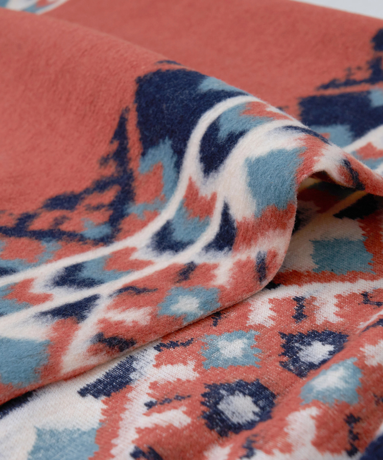 CUBE SUGAR(キューブシュガー) |【秋冬新作】オルテガ柄 フリンジ ショール