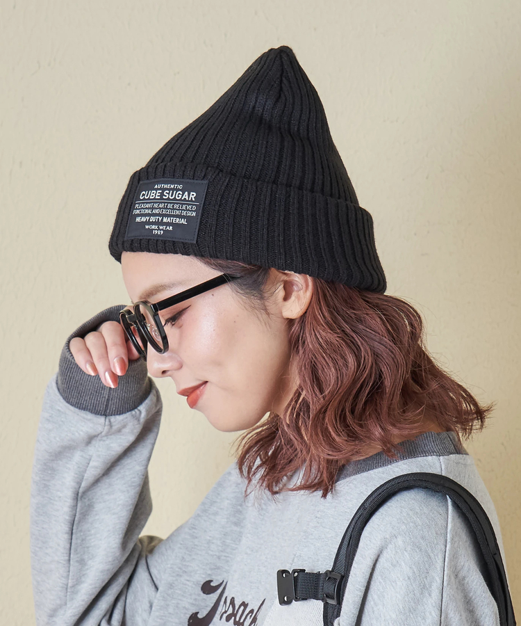 CUBE SUGAR(キューブシュガー) |【秋冬新作】リブ編み ニット キャップ