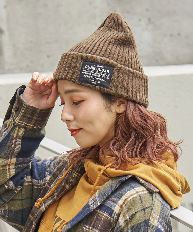CUBE SUGAR(キューブシュガー) |【秋冬新作】リブ編み ニット キャップ