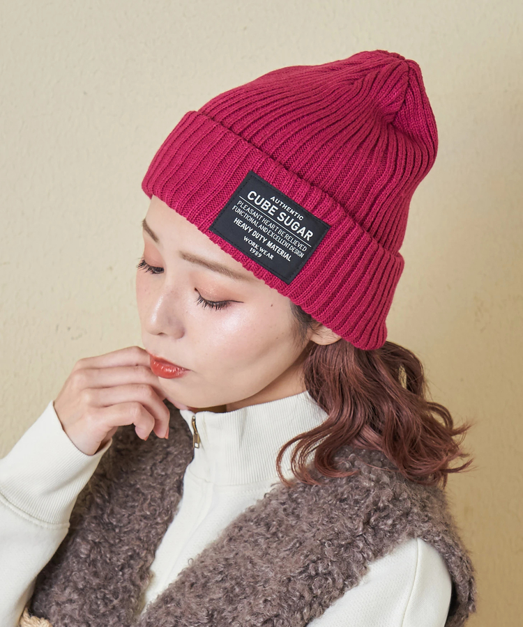 CUBE SUGAR(キューブシュガー) |【秋冬新作】リブ編み ニット キャップ
