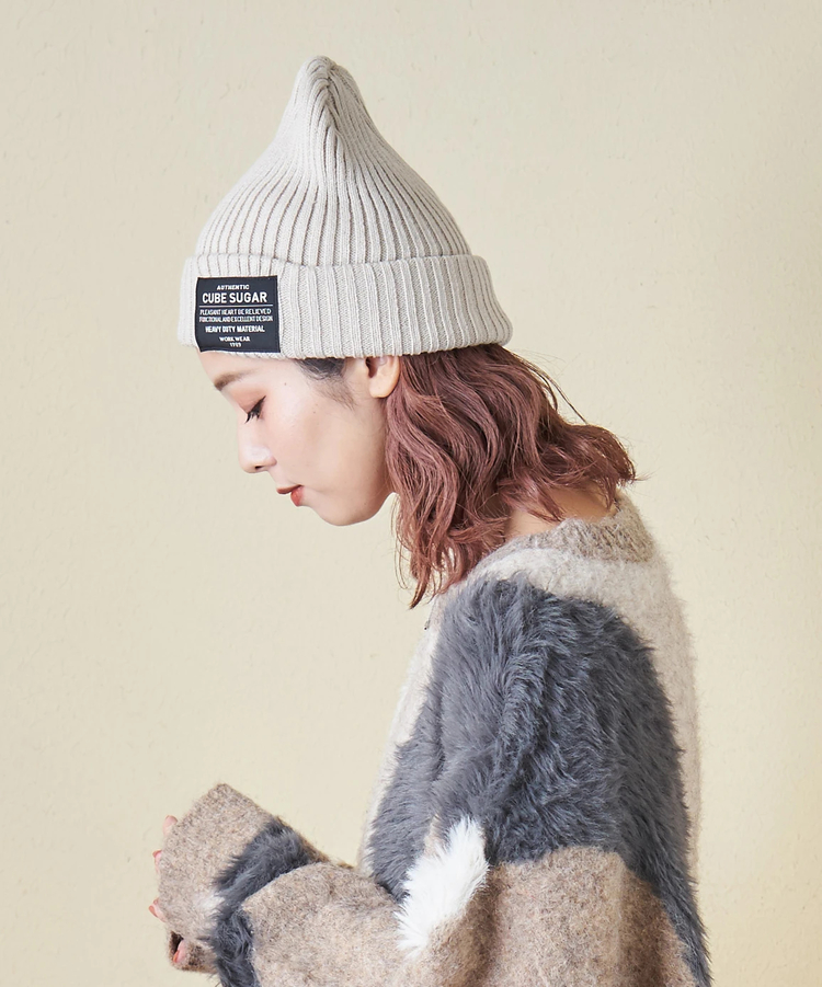 CUBE SUGAR(キューブシュガー) |【秋冬新作】リブ編み ニット キャップ