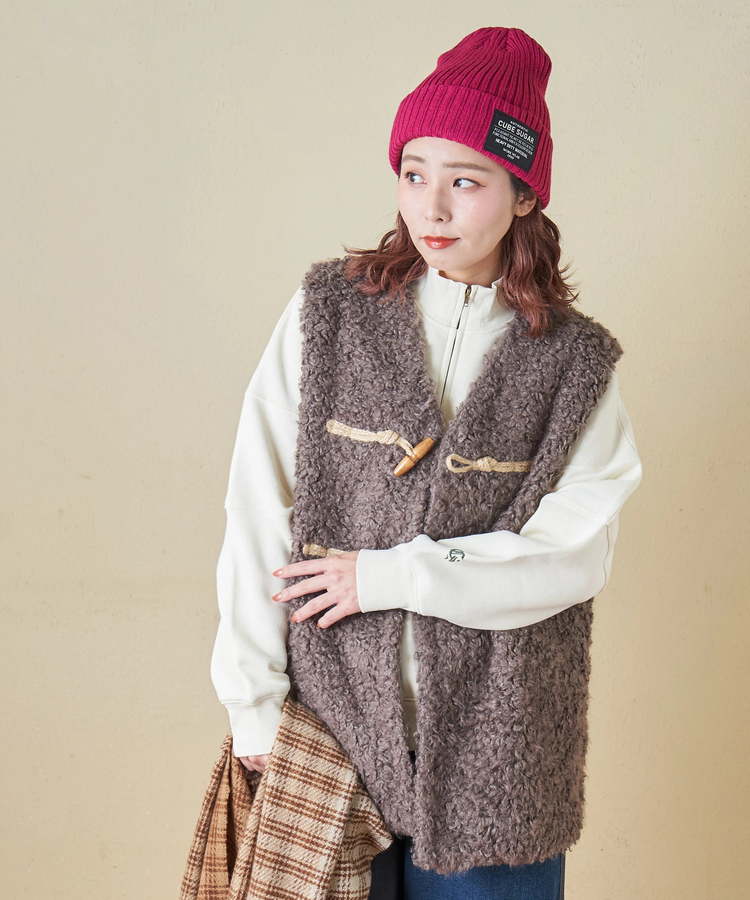 CUBE SUGAR(キューブシュガー) |【秋冬新作】リブ編み ニット キャップ