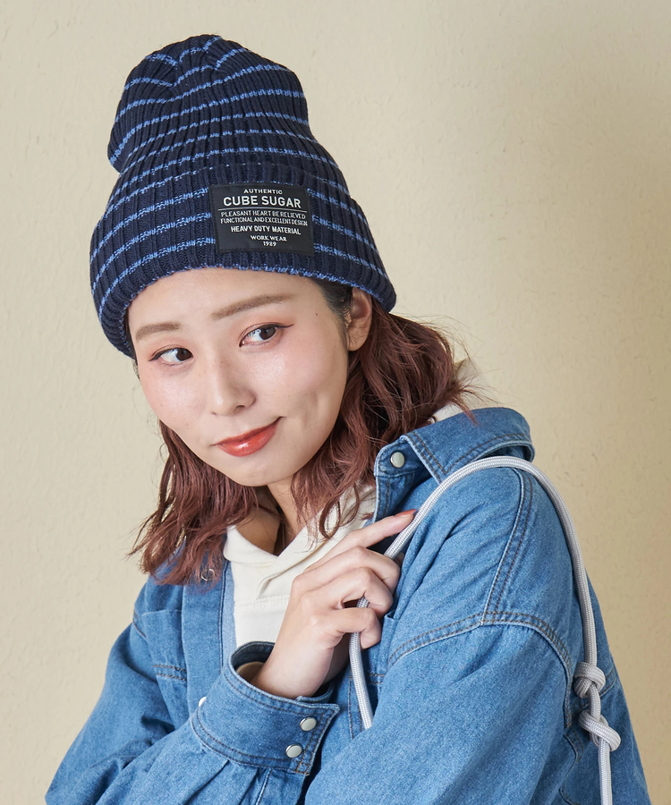 CUBE SUGAR(キューブシュガー) |【秋冬新作】リブ編み ニット キャップ