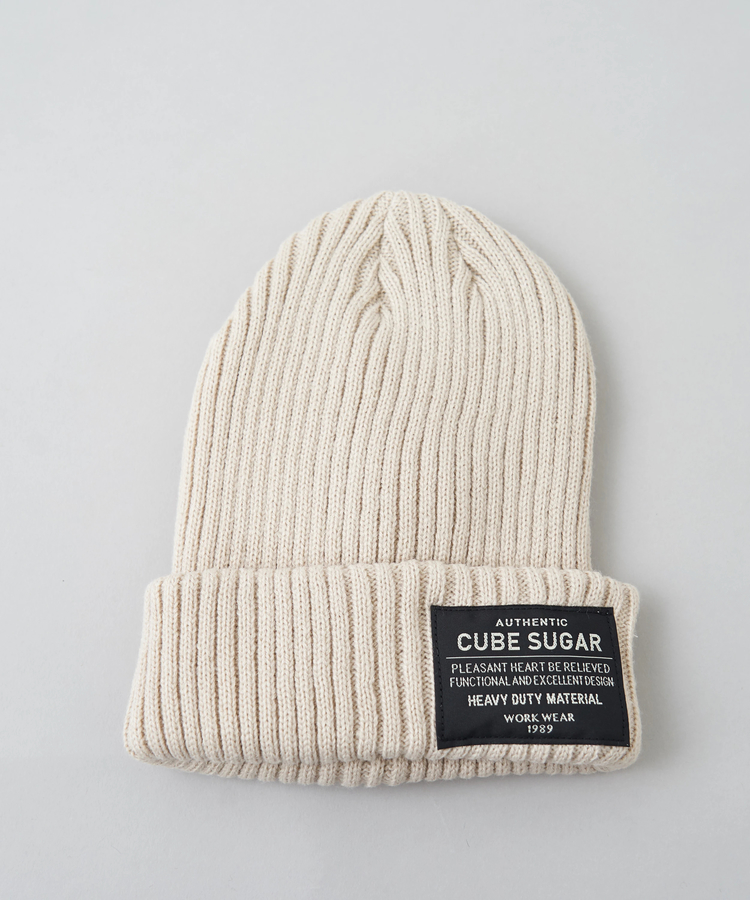 CUBE SUGAR(キューブシュガー) |【秋冬新作】リブ編み ニット キャップ