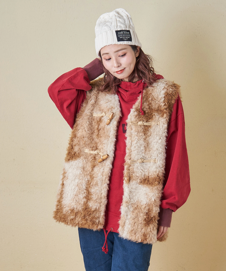 CUBE SUGAR(キューブシュガー) |【秋冬新作】ケーブル編み ニット キャップ