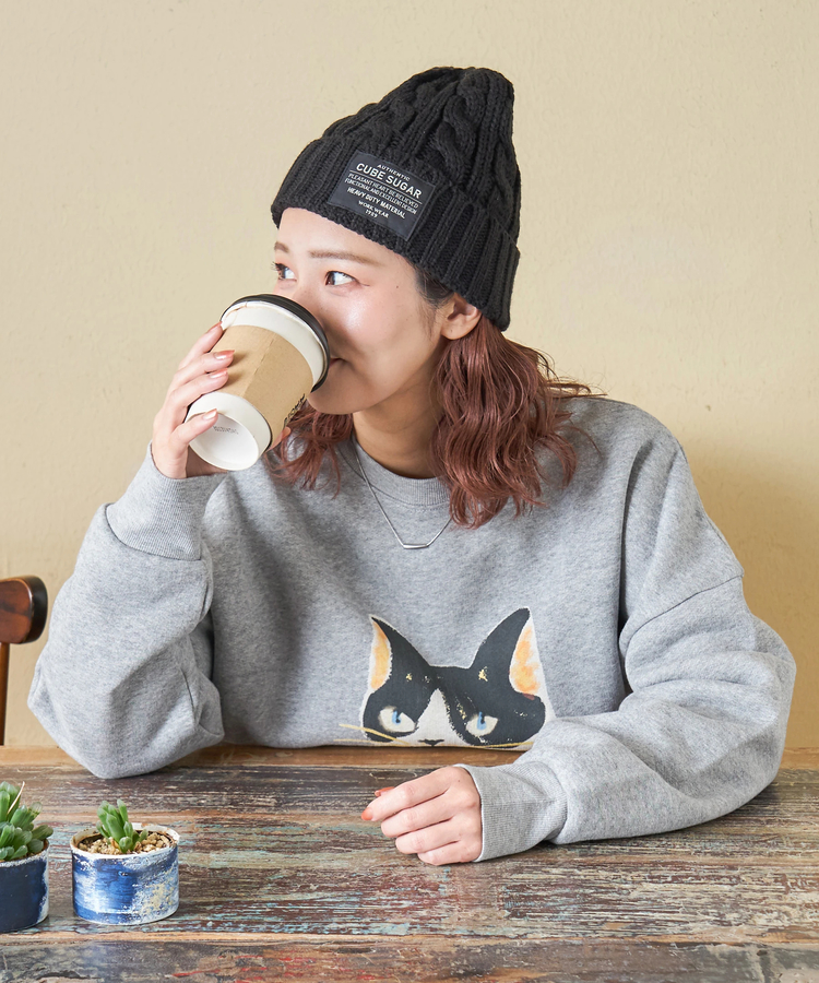 CUBE SUGAR(キューブシュガー) |【秋冬新作】ケーブル編み ニット キャップ