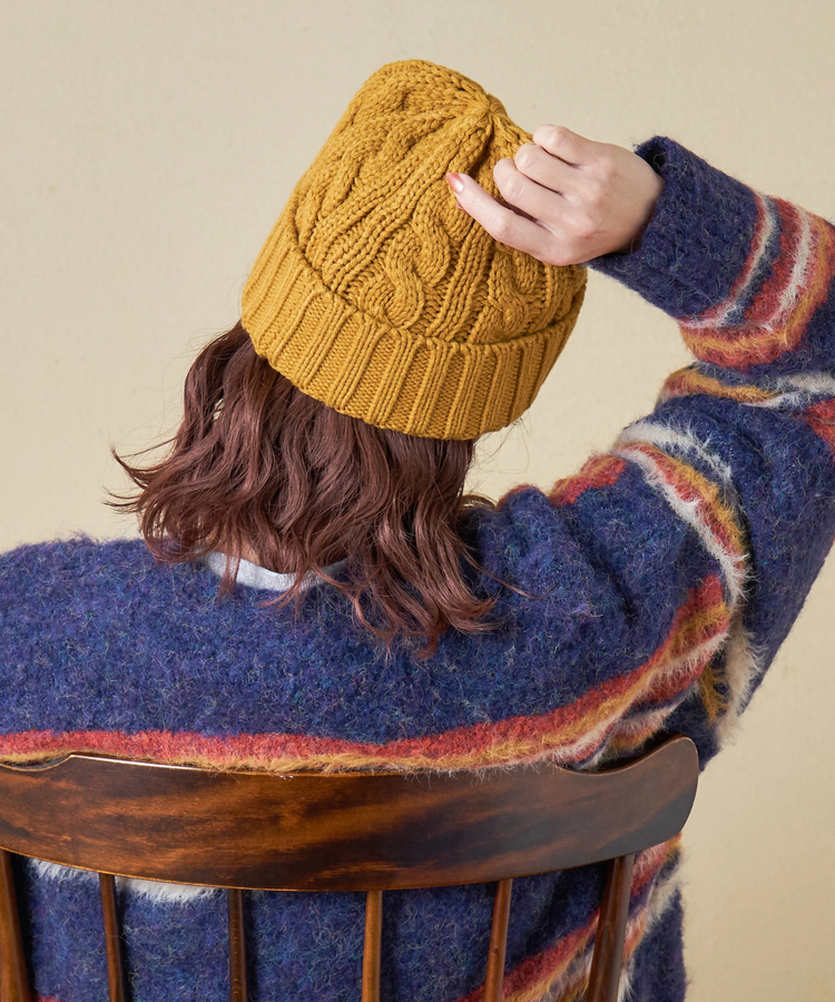 CUBE SUGAR(キューブシュガー) |【秋冬新作】ケーブル編み ニット キャップ