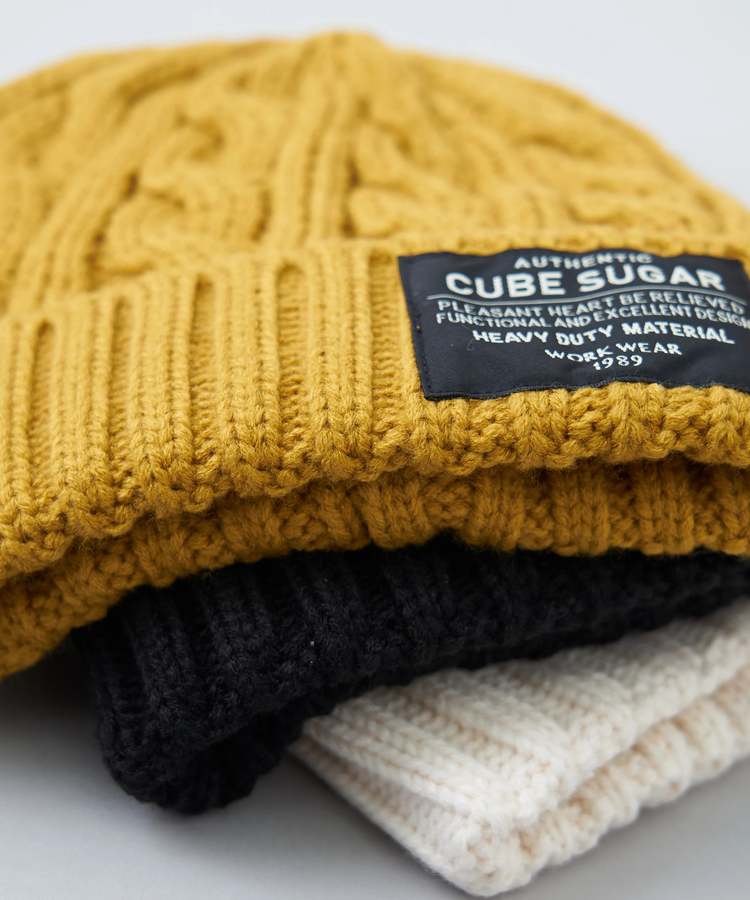 CUBE SUGAR(キューブシュガー) |【秋冬新作】ケーブル編み ニット キャップ