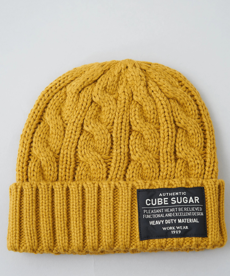 CUBE SUGAR(キューブシュガー) |【秋冬新作】ケーブル編み ニット キャップ