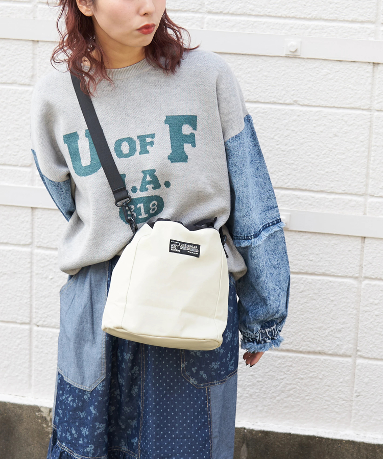 CUBE SUGAR(キューブシュガー) |【春新作8%分ポイントバック】ナイロン 巾着 ショルダーバッグ