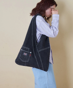 【春新作8%分ポイントバック】リメイク風 デニム マルシェバッグ