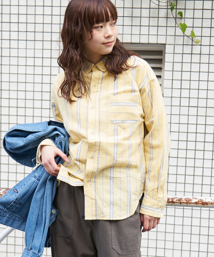 CUBE SUGAR(キューブシュガー) |【春新作8%分ポイントバック】ストライプ レギュラーシャツ