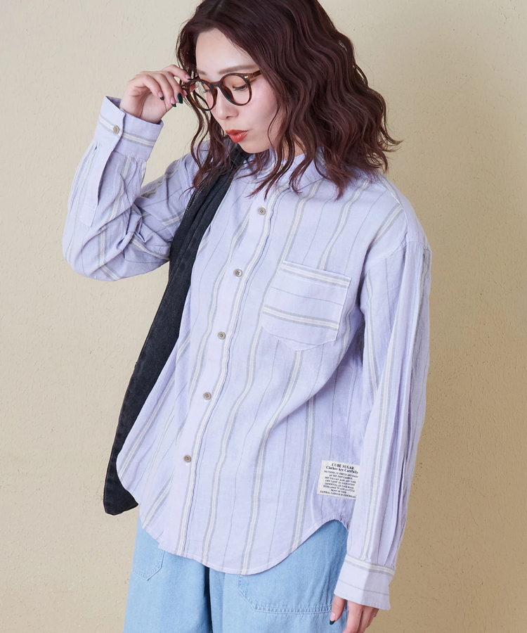 CUBE SUGAR(キューブシュガー) |【春新作8%分ポイントバック】ストライプ レギュラーシャツ