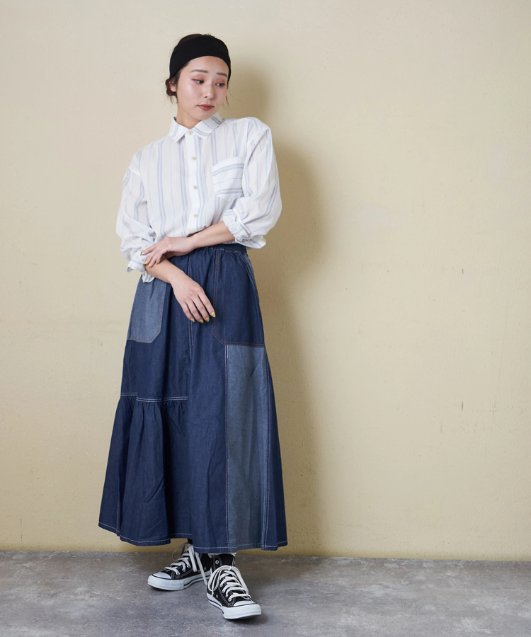 CUBE SUGAR(キューブシュガー) |【春新作8%分ポイントバック】ストライプ レギュラーシャツ