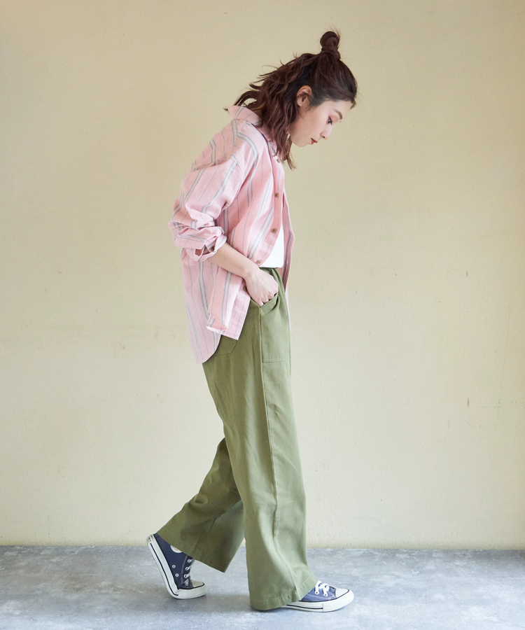 CUBE SUGAR(キューブシュガー) |【春新作8%分ポイントバック】ストライプ レギュラーシャツ