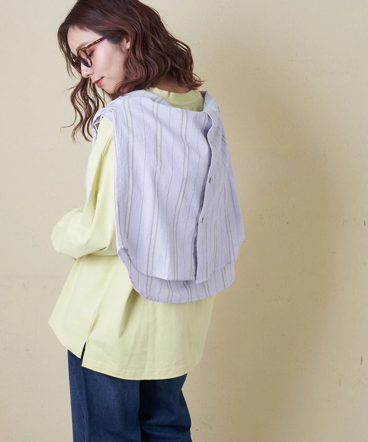 CUBE SUGAR(キューブシュガー) |【春新作8%分ポイントバック】ストライプ レギュラーシャツ