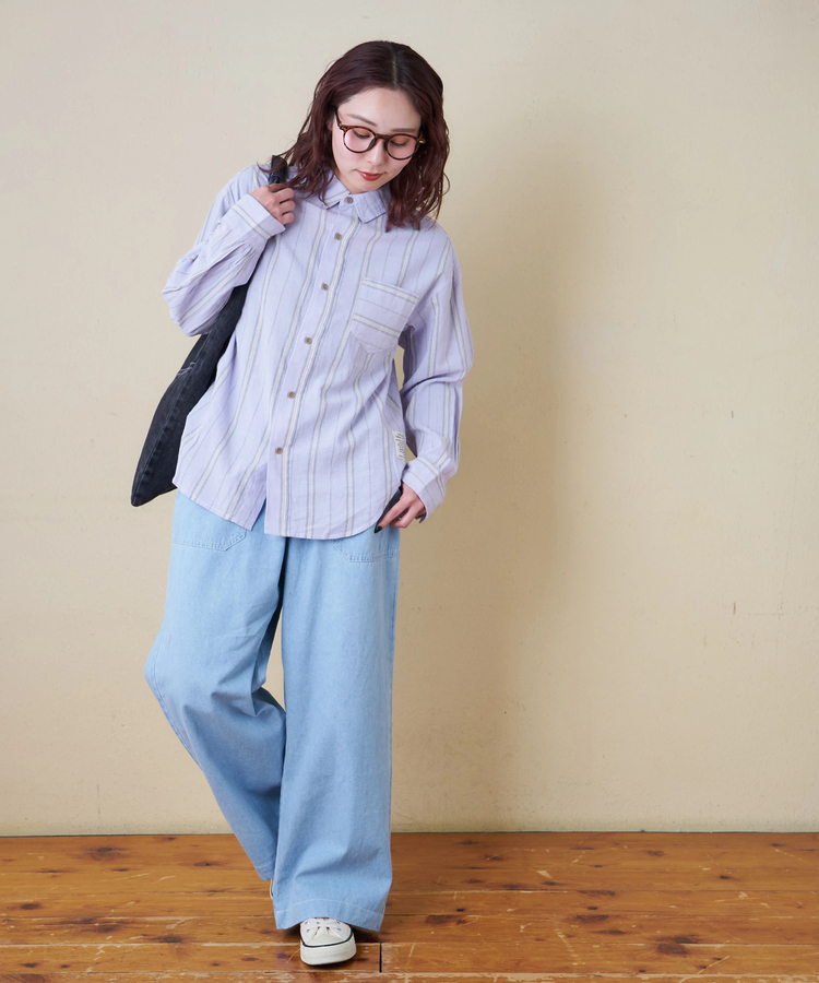 CUBE SUGAR(キューブシュガー) |【春新作8%分ポイントバック】ストライプ レギュラーシャツ