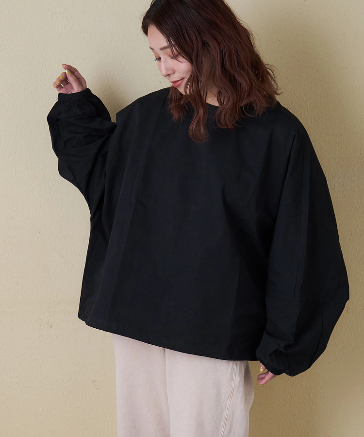 CUBE SUGAR(キューブシュガー) |【春新作】リブ使い ドルマン プルオーバーシャツ