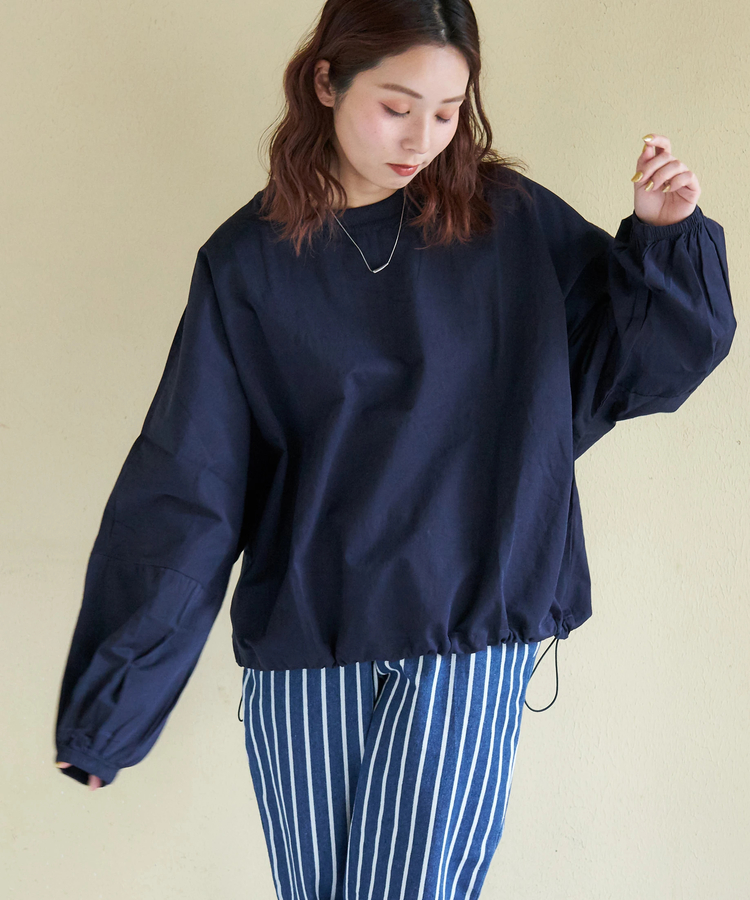 CUBE SUGAR(キューブシュガー) |【春新作】リブ使い ドルマン プルオーバーシャツ