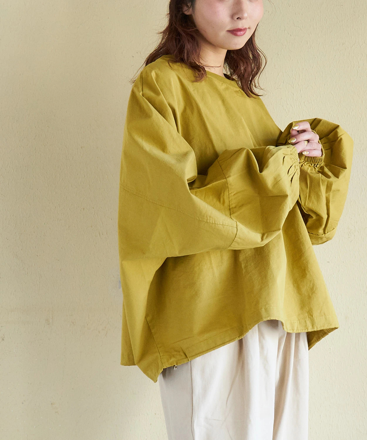 CUBE SUGAR(キューブシュガー) |【春新作】リブ使い ドルマン プルオーバーシャツ