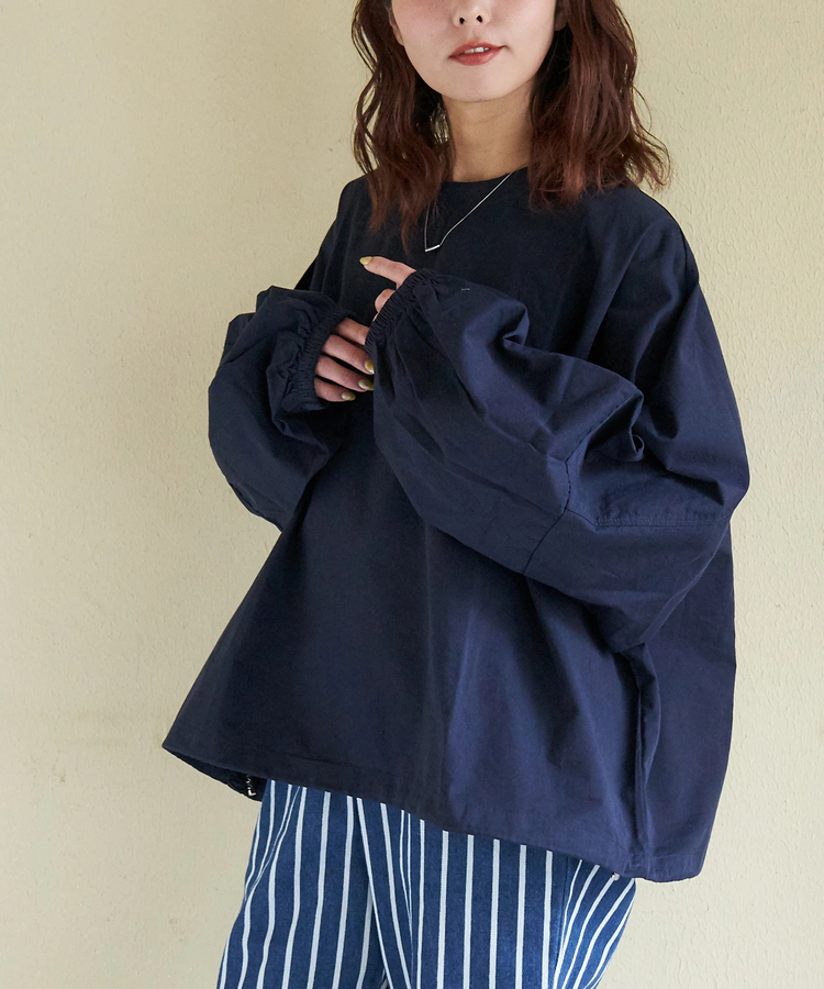 CUBE SUGAR(キューブシュガー) |【春新作】リブ使い ドルマン プルオーバーシャツ