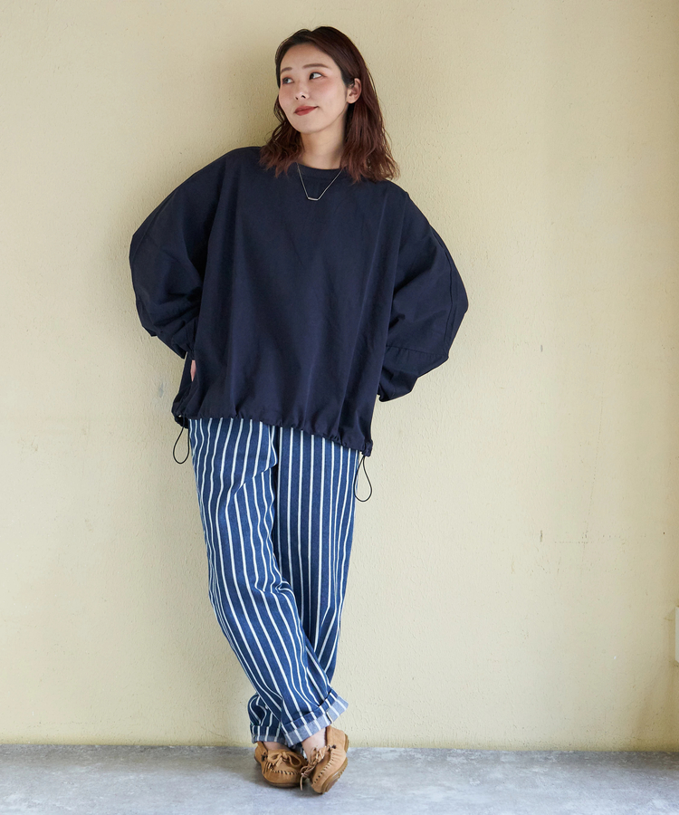 CUBE SUGAR(キューブシュガー) |【春新作】リブ使い ドルマン プルオーバーシャツ