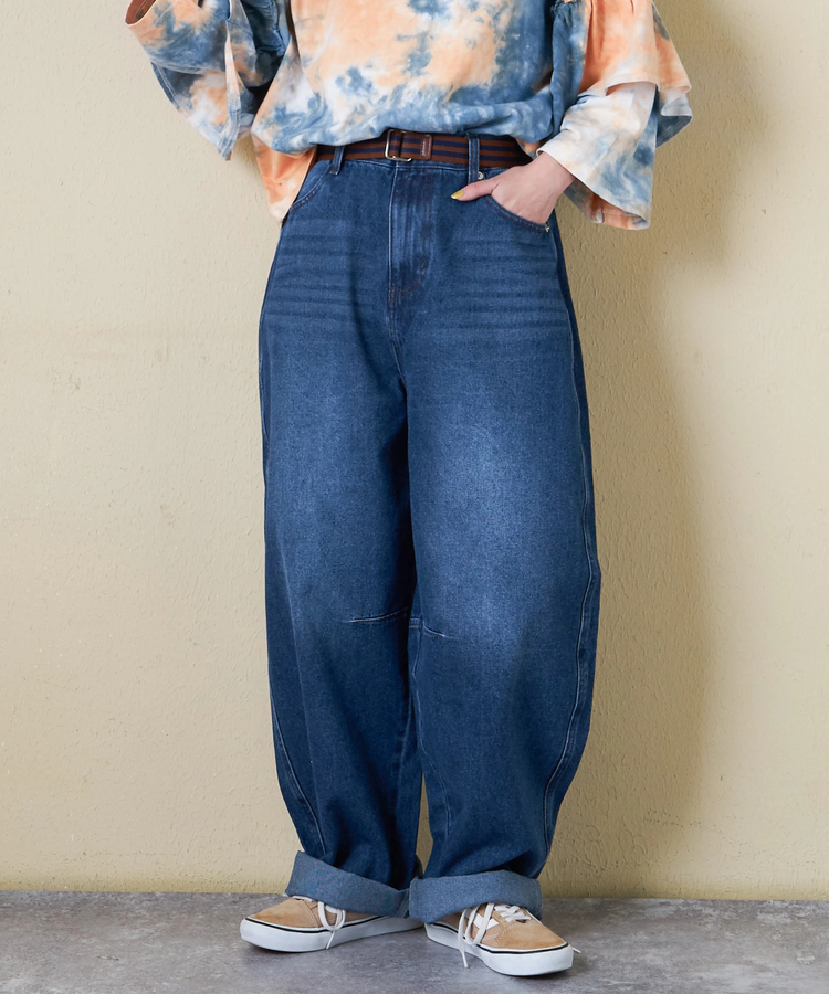 CUBE SUGAR(キューブシュガー) |【春新作】11オンス デニム ワイド バルーンパンツ