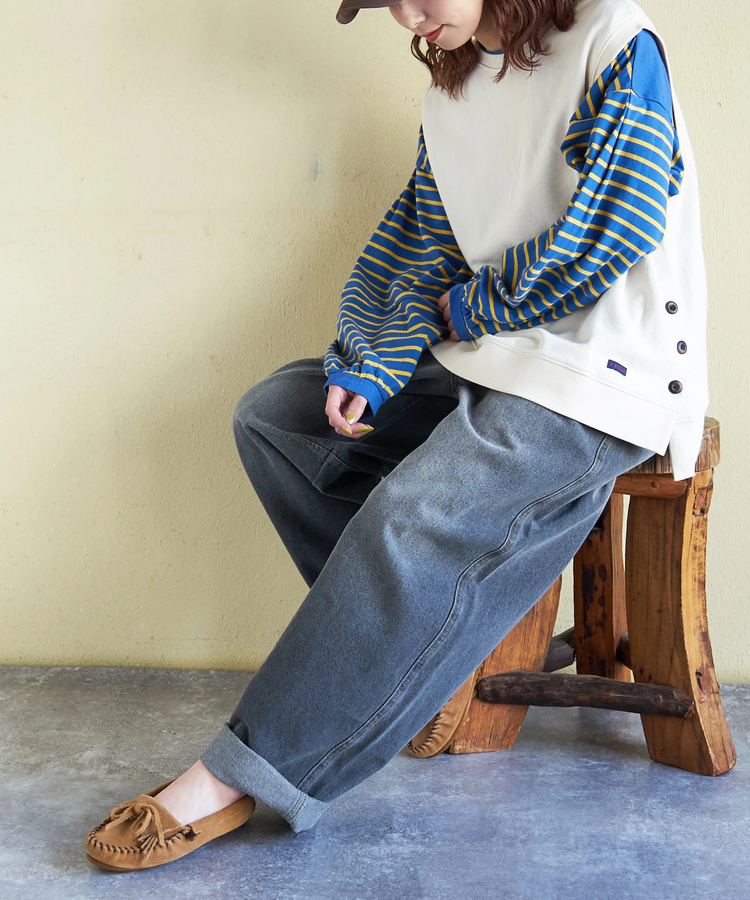 CUBE SUGAR(キューブシュガー) |【春新作】11オンス デニム ワイド バルーンパンツ