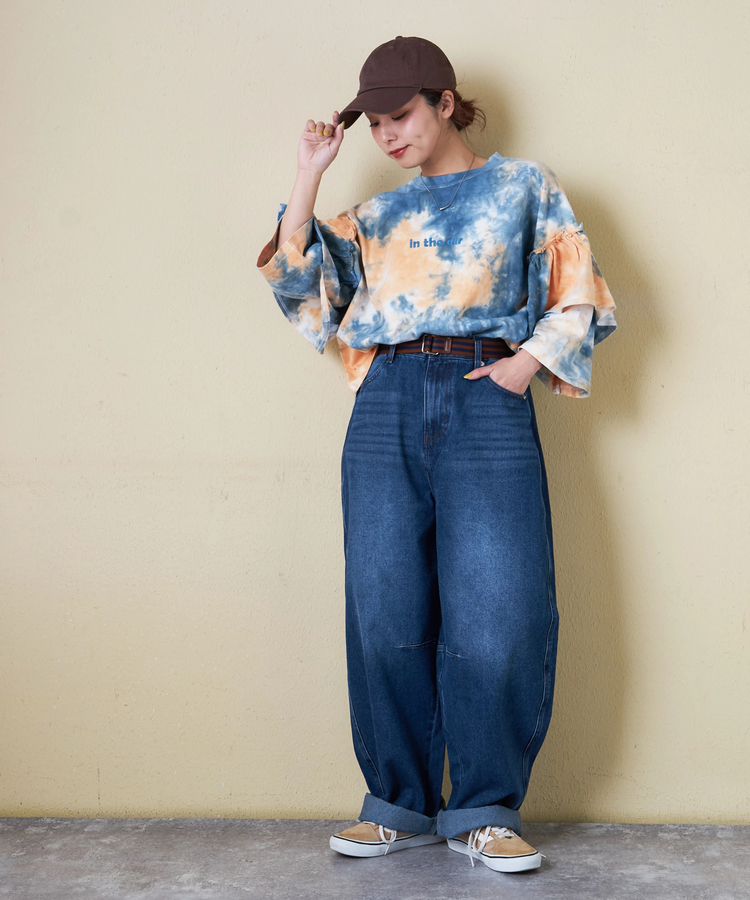 CUBE SUGAR(キューブシュガー) |【春新作】11オンス デニム ワイド バルーンパンツ