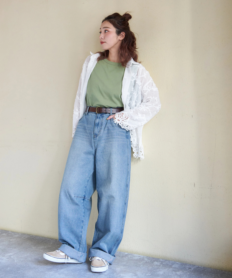 CUBE SUGAR(キューブシュガー) |【春新作】11オンス デニム ワイド バルーンパンツ