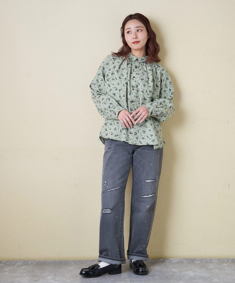 CUBE SUGAR(キューブシュガー) |【春新作8%分ポイントバック】10オンス デニム ダメージ ストレート パンツ