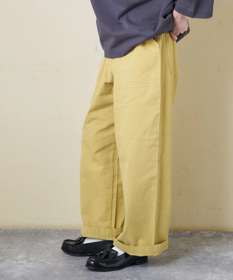 CUBE SUGAR(キューブシュガー) |【春新作】コットン ツイル ワイドパンツ
