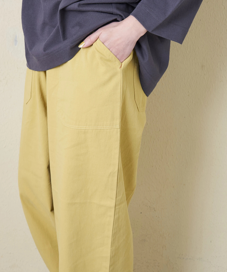 CUBE SUGAR(キューブシュガー) |【春新作】コットン ツイル ワイドパンツ