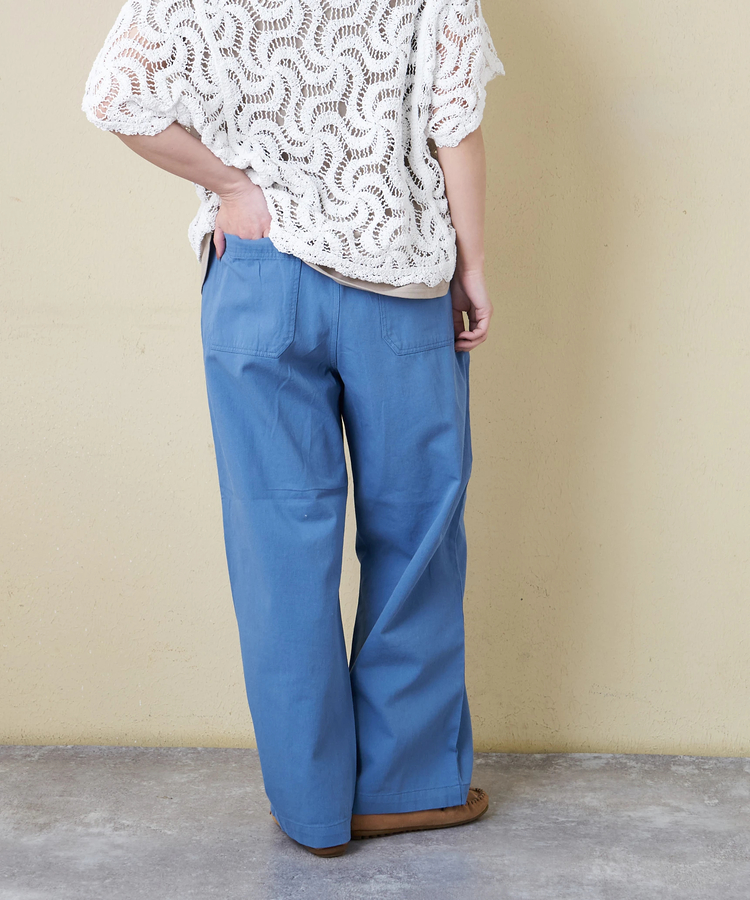 CUBE SUGAR(キューブシュガー) |【春新作】コットン ツイル ワイドパンツ