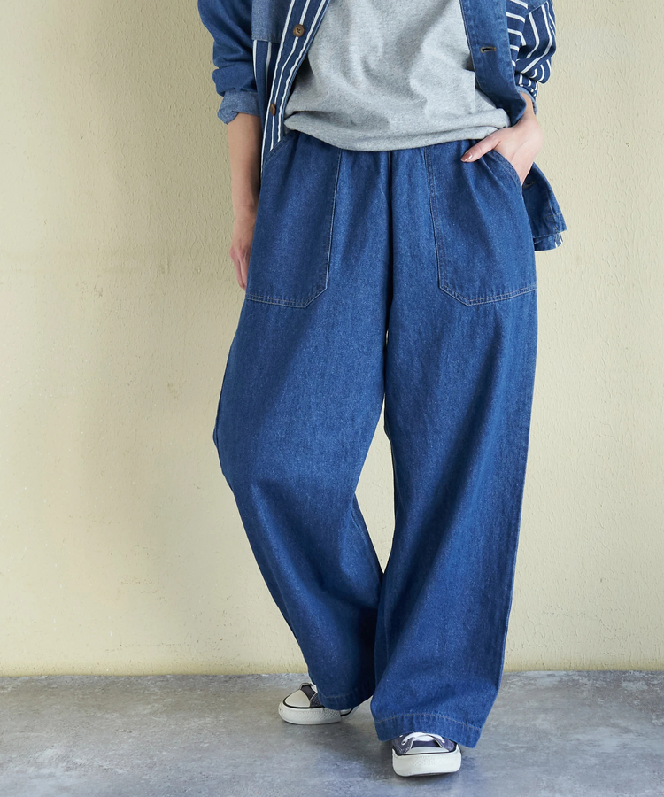CUBE SUGAR(キューブシュガー) |【春新作】8.5オンス デニム ワイドパンツ