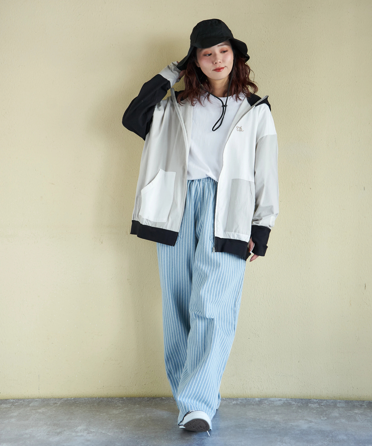 CUBE SUGAR(キューブシュガー) |【春新作】ヒッコリー ワイドパンツ