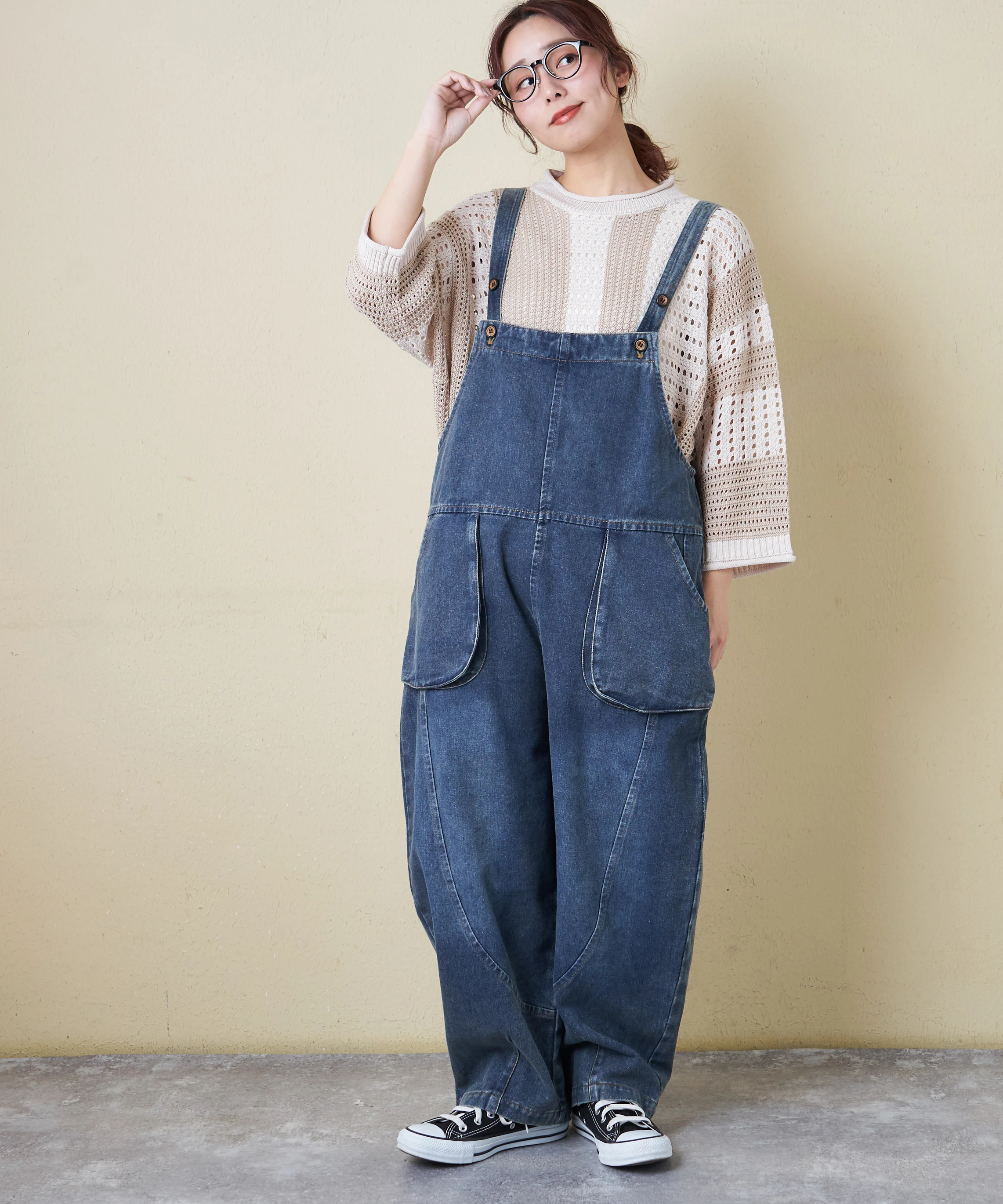 春新作ポイント2倍(2/10まで)】デニム サロペットパンツ｜ファッション