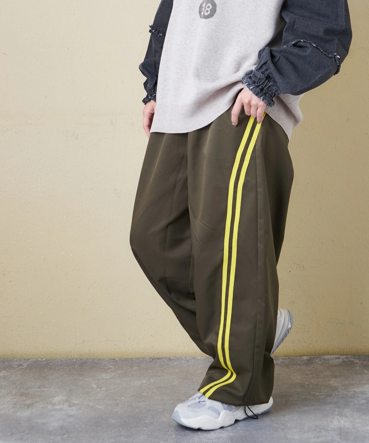 CUBE SUGAR(キューブシュガー) |【春新作8%分ポイントバック】ナイロン イージー ライン パンツ