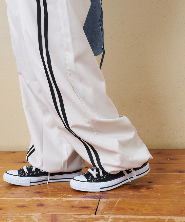 CUBE SUGAR(キューブシュガー) |【春新作8%分ポイントバック】ナイロン イージー ライン パンツ