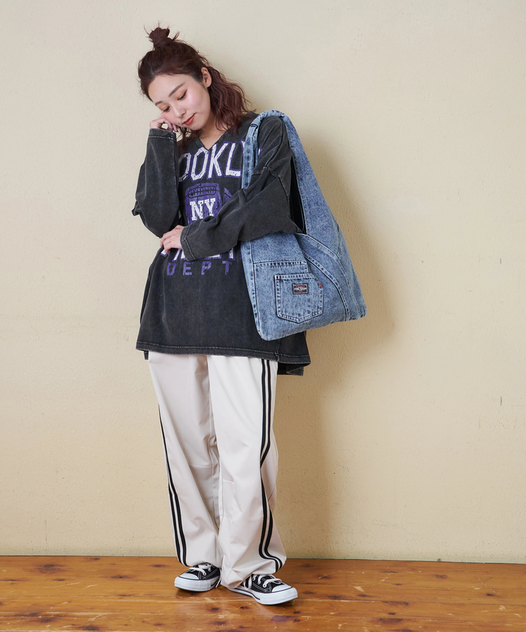 CUBE SUGAR(キューブシュガー) |【春新作8%分ポイントバック】ナイロン イージー ライン パンツ