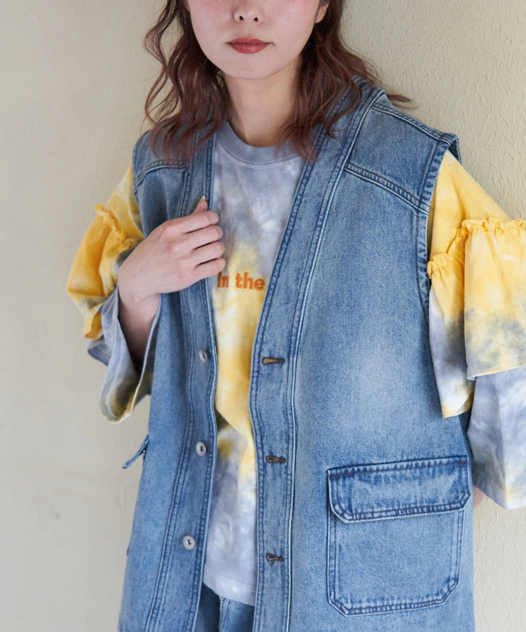 CUBE SUGAR(キューブシュガー) |【春新作ポイント2倍(2/10まで)】11オンス デニム Vネック ベスト