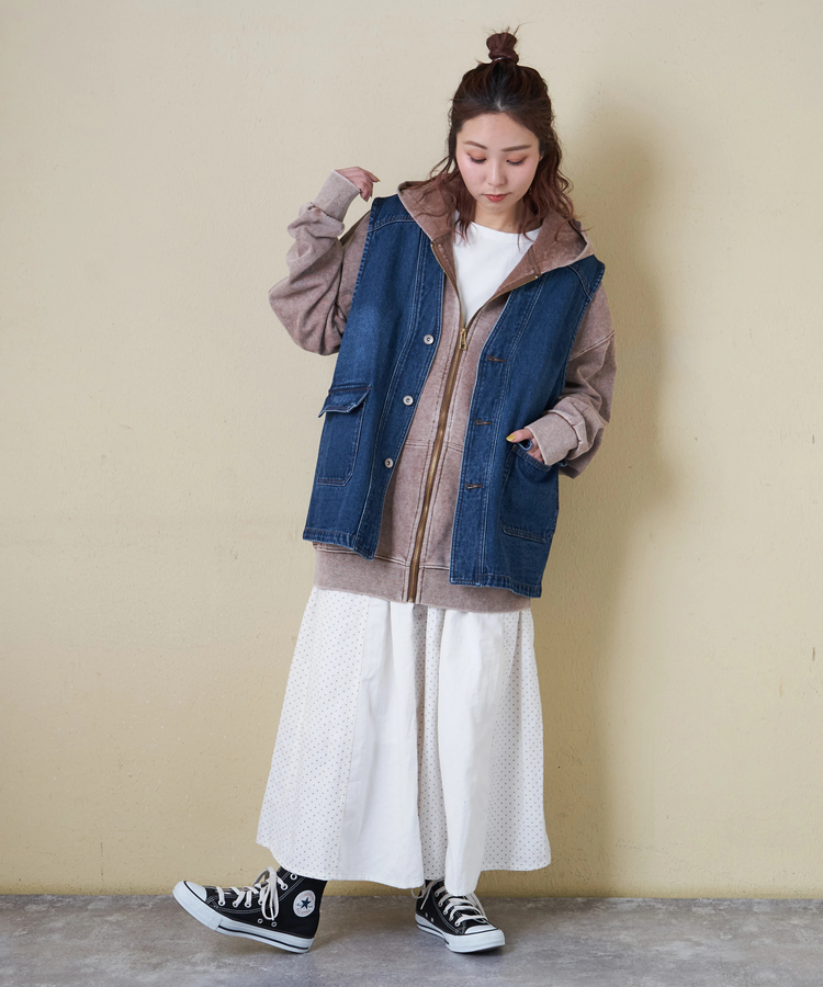 CUBE SUGAR(キューブシュガー) |【春新作ポイント2倍(2/10まで)】11オンス デニム Vネック ベスト